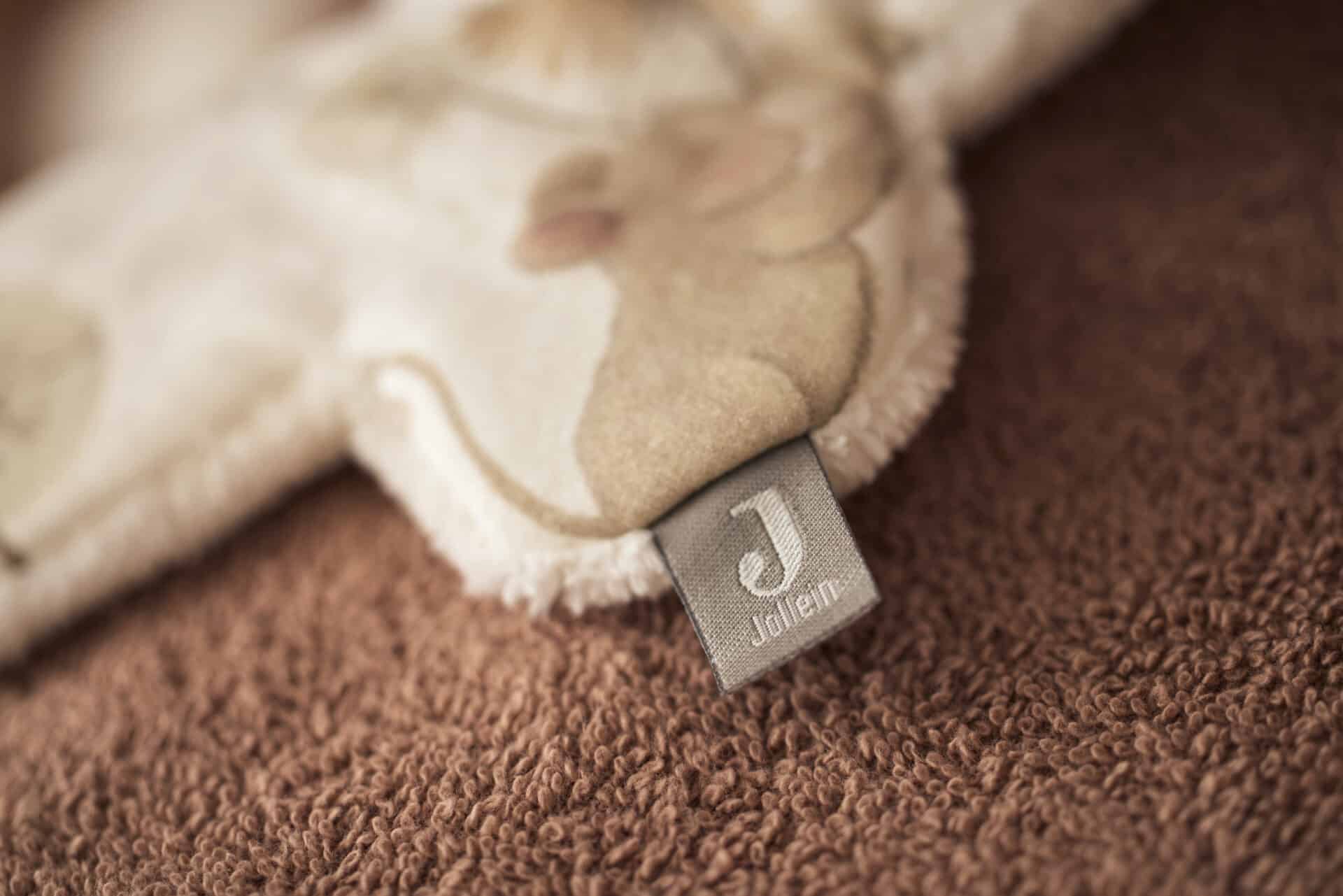 SERVIETTE DE BAIN CAPUCHE BÉBÉ BRODERIE FLEUR - Blanc Cassé