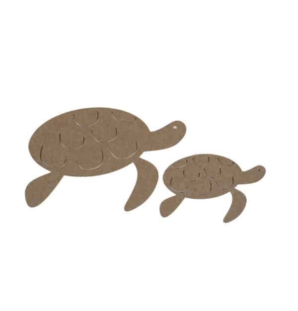 KidsDepot Wanddecoratie Schildpad Jonathan Light Oak - Set van 2 8718924911624