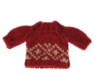 17-3308-01 Maileg Winter Mum Mouse Kleertjes Knitted Sweater 5707304131908 (1)