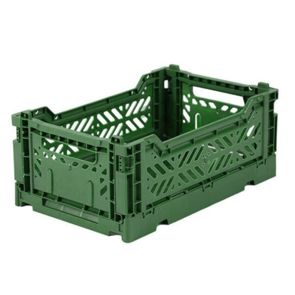 AyKasa Folding Crate Mini Box - Dark Green