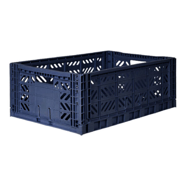 AyKasa Folding Crate Maxi Box - Navy
