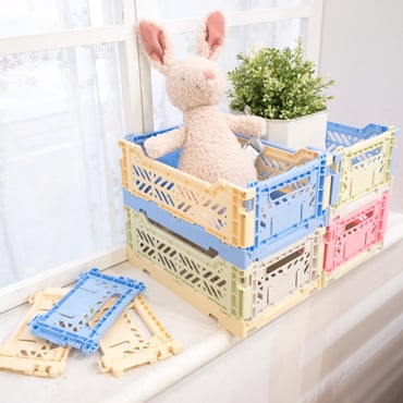 AyKasa Folding Crate Mini Box - Babyblue