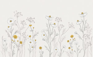 Lilipinso Chamomile Behang - Wild Flowers (400b x 248h )