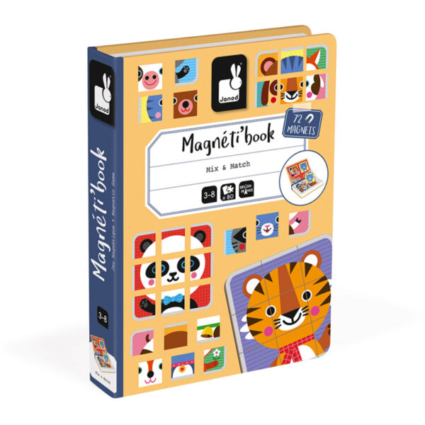 Janod Magneetboek Magneti - Mix and Match Dieren +3jr