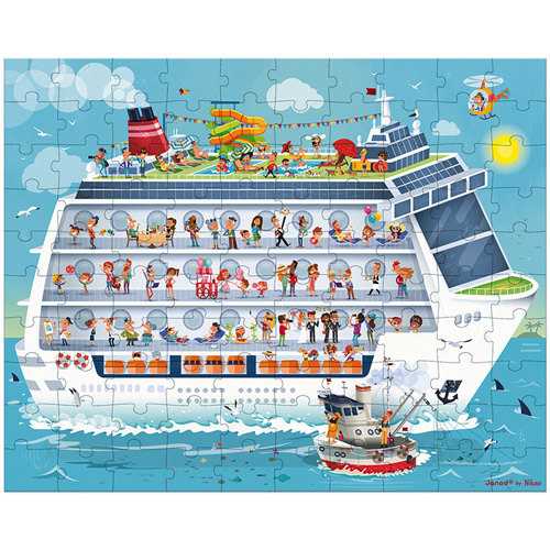 Janod Puzzel - Het Cruiseschip (2 in 1) (vanaf 6 jaar)