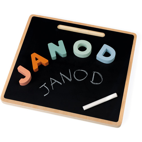 Janod Sweet Cocoon - Alfabet Puzzel en Krijtbord +2jr