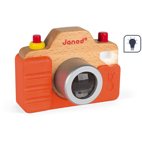 Janod Foto Camera met Geluid - Oranje +18m