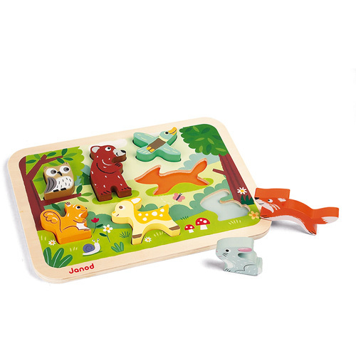 Janod Chunky Puzzel - Bos Dieren +1jr