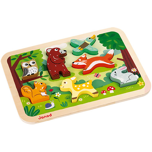 Janod Chunky Puzzel - Bos Dieren +1jr