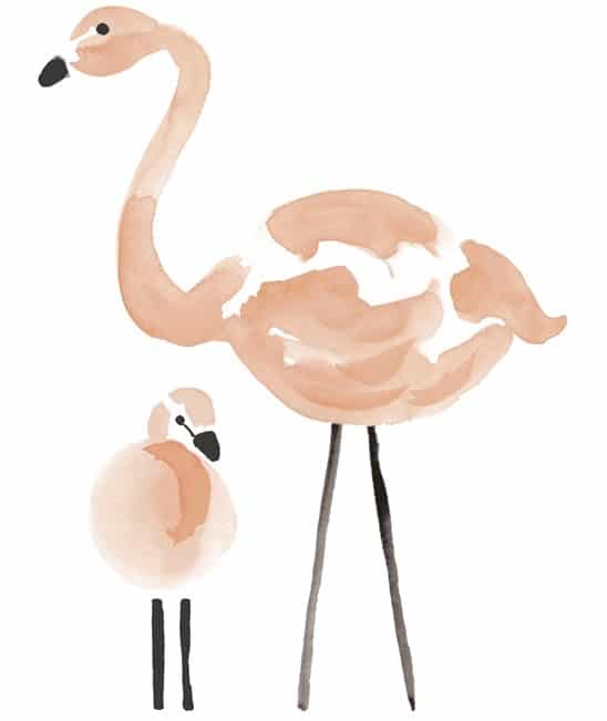 Lilipinso Flamingo XL - Muursticker (S1043)