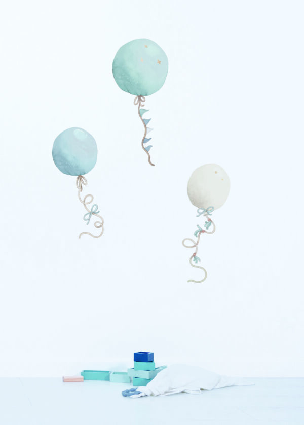 Lilipinso Selene Muurstickers XL - Large Balloons Blue