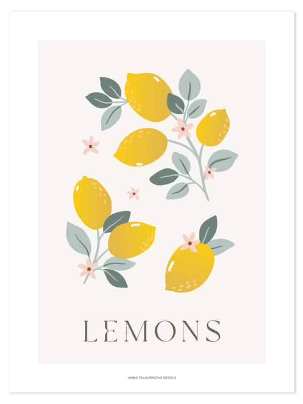 3700412485033 Lilipinso Louise Poster - Lemons - (2)