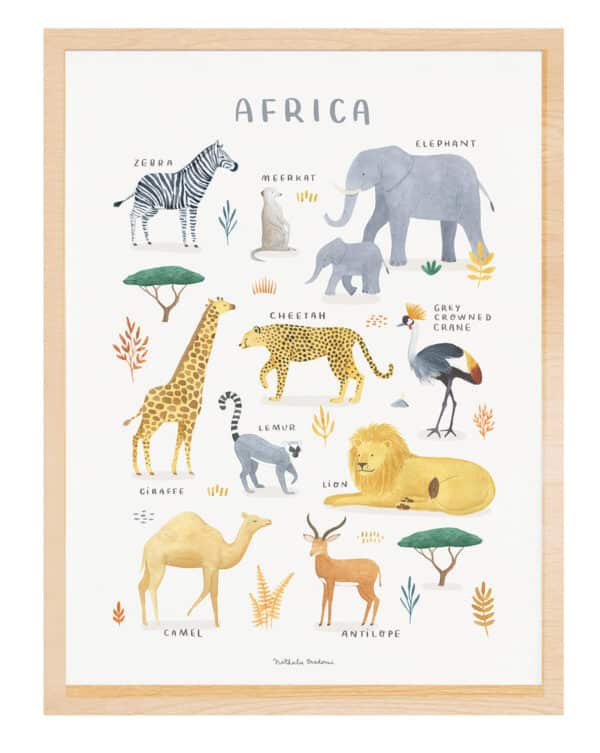Lilipinso Living Earth Poster - Dieren van Afrika