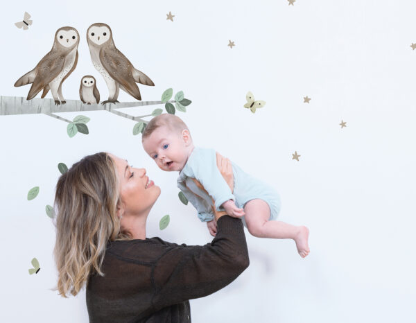 Lilipinso Kharu Muurstickers Medium - Owls Family