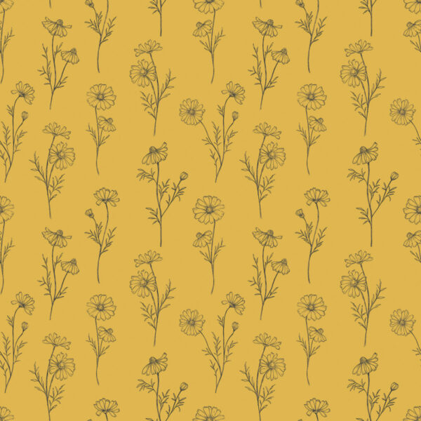 Lilipinso Chamomile Behang - Chamomile Yellow (op=op)