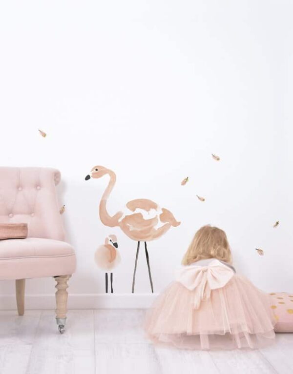 Lilipinso Behang Sample Flamingo Behang - Flamingo Veertjes