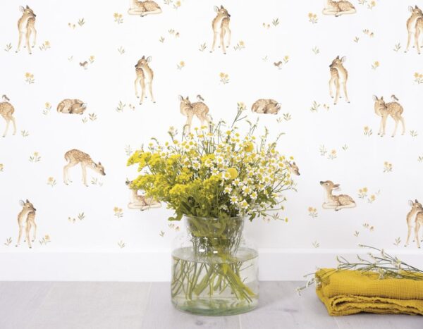 Lilipinso Oh Deer Behang - Retro Floral