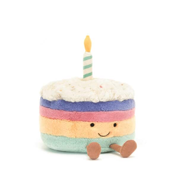Jellycat Amuseable Knuffel Rainbow Birthday Cake Small 670983146318