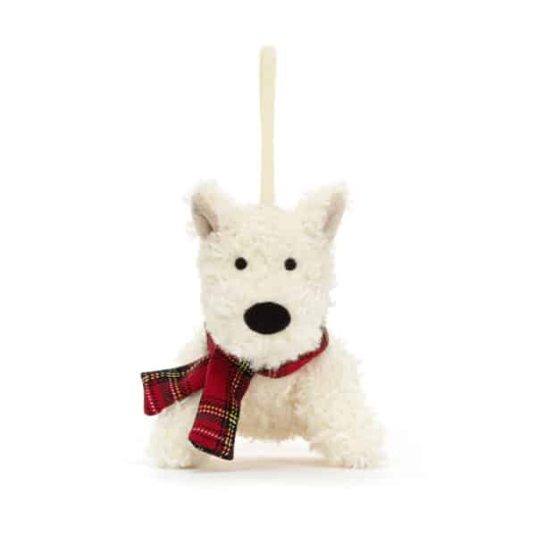 44MUN6SDD Jellycat Kerst Knuffel Munro Scottie Dog Decoration 670983155235