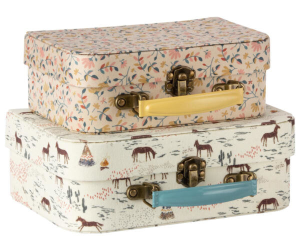 Maileg Koffertjes Suitcase with Fabric (set van 2)