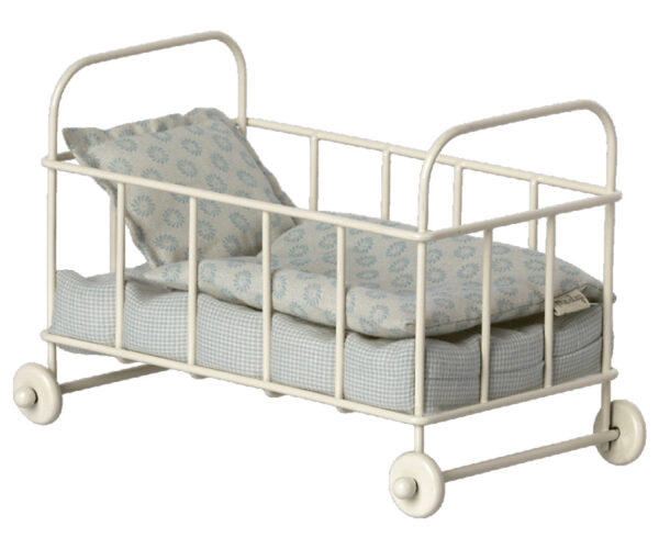 Maileg Metal Cot Bed Micro - Blue (2021)