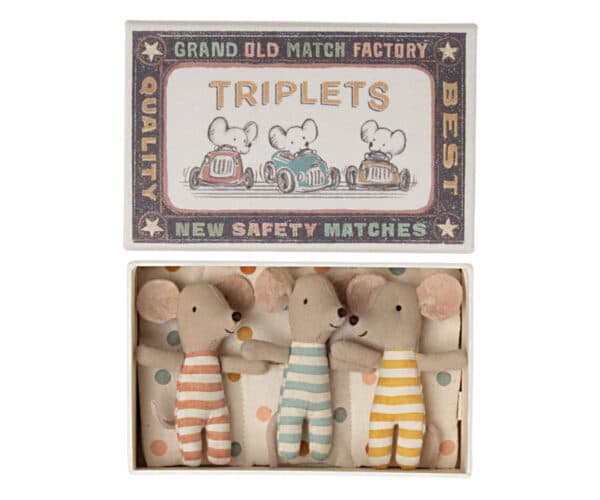 Maileg Baby Mice Triplets in Matchbox - Drieling (8 cm) (2022)