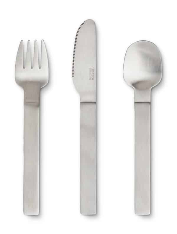 5715335348769 Liewood Bestek Set Colin Junior - RVS - Colin junior cutlery colored stainless steel_LW16002_1419_steel plain_1-23_2 (2)