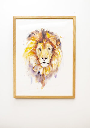 Veer Illustratie Poster - Leeuw