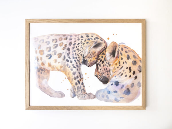 Veer Illustratie Poster - Baby Luipaard