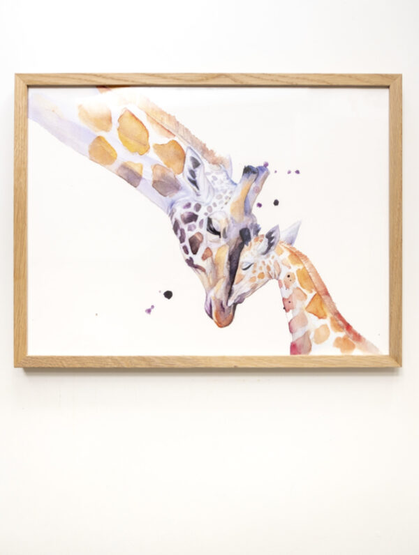 Veer Illustratie Poster - Baby Giraf