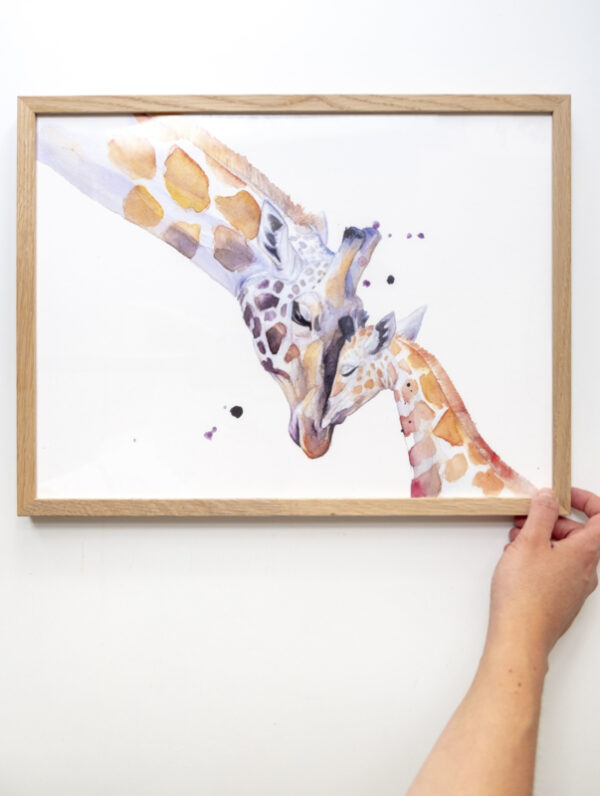 Veer Illustratie Poster - Baby Giraf