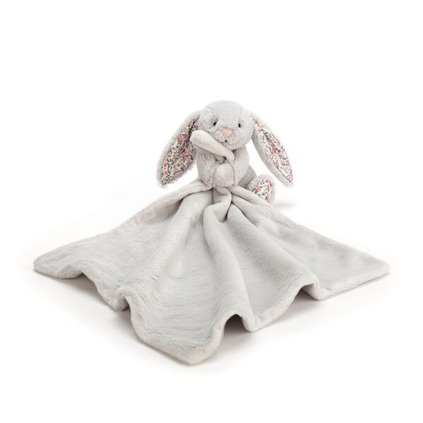 Jellycat Knuffeldoek Konijn Grijs met Bloemetjes - Blossom Silver Bunny Soother