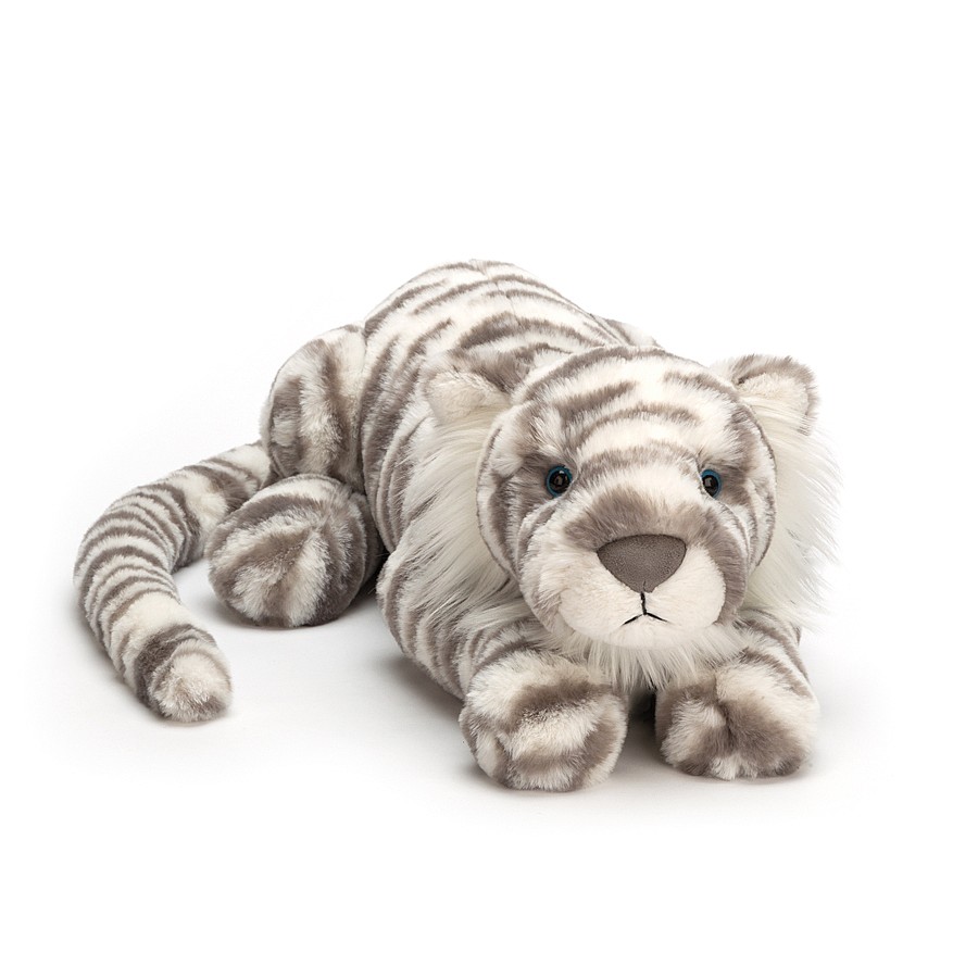 Jellycat Big Cats Sacha Snow Tiger - Knuffel Tijger Really Big