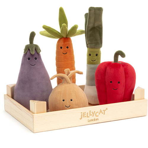 Jellycat Vivacious Vegetable Box - Groente en Fruit Kratje