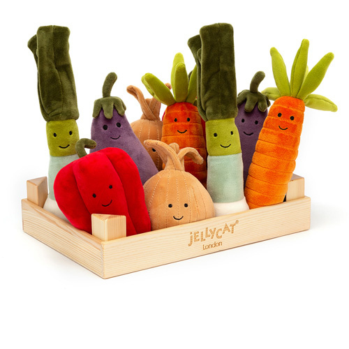 Jellycat Vivacious Vegetable Box - Groente en Fruit Kratje