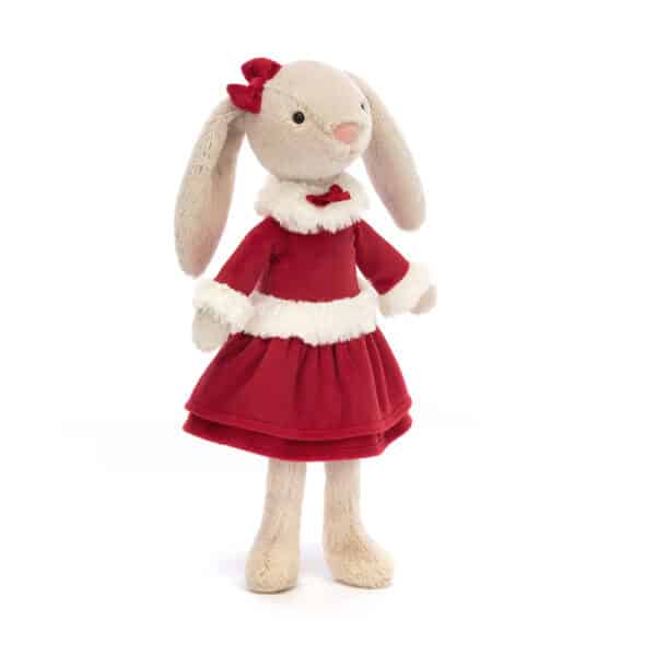 Jellycat Kerst Knuffel Lottie Bunny Festive - Kerst Konijn