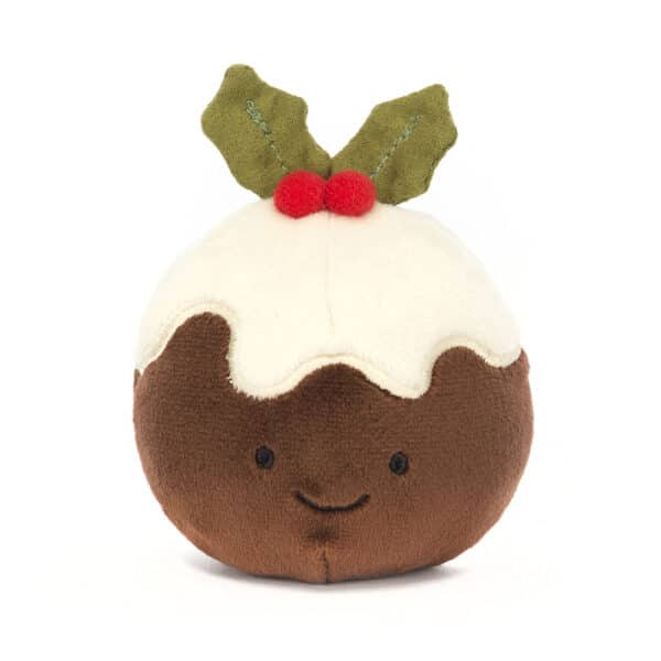 Jellycat Kerst Knuffel Festive Folly Christmas Pudding - Kerst pudding
