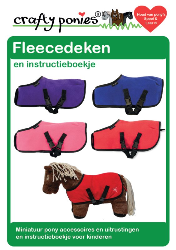 Crafty Ponies Fleecedeken Blauw incl. instructieboekje