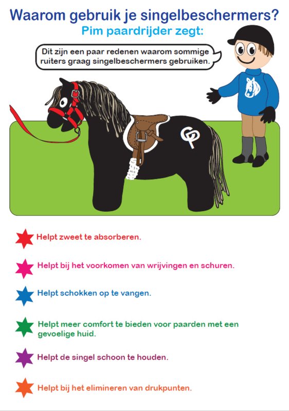 Crafty Ponies Zadeldekje en Singelbeschermer Blauw Ster incl. instructieboekje