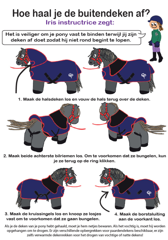 Crafty Ponies Buitendeken Blauw incl. instructieboekje
