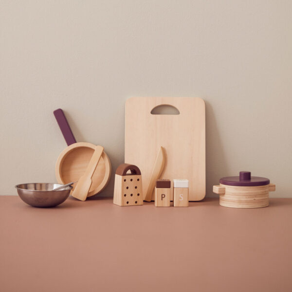Kids Concept Houten Bistro Kook set - purple (10-delig)