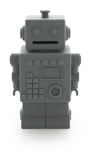 KG Design Spaarpot Robot - Donker grijs