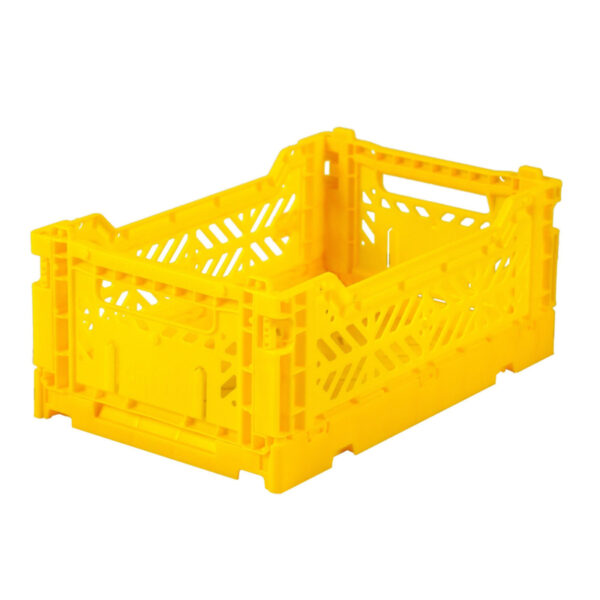AyKasa Folding Crate Mini Box - Yellow