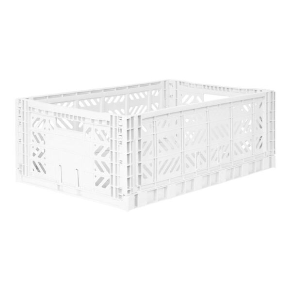 AyKasa Folding Crate Maxi Box - White
