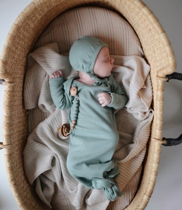 Mushie Slaapzak Newborn - Roman Green 0-3 maand