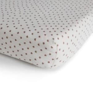 Mushie Hoeslaken Extra Soft Muslin Crib Sheet - Bloom