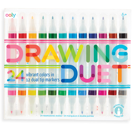 Ooly Stiften Drawing Duet - 24 kleuren