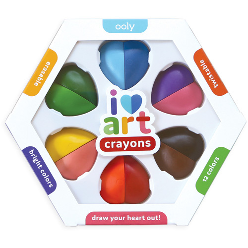 Ooly Waskrijt I Heart Art Crayons - Set van 6