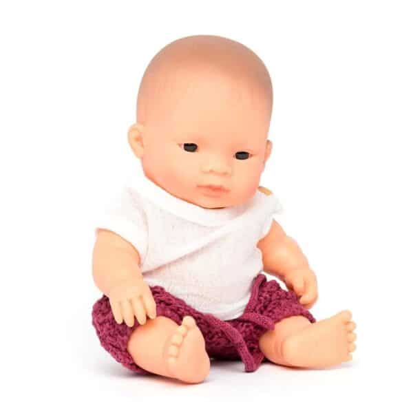 8231345 Miniland Babypop Aziatisch Meisje Gekleed 21 cm 8413082313456