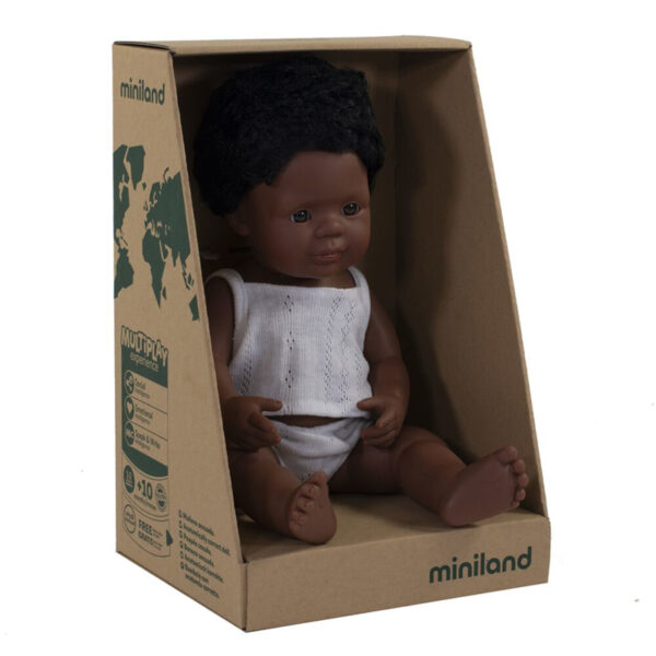 Miniland Pop Afro Amerikaans - Boy (38 cm)